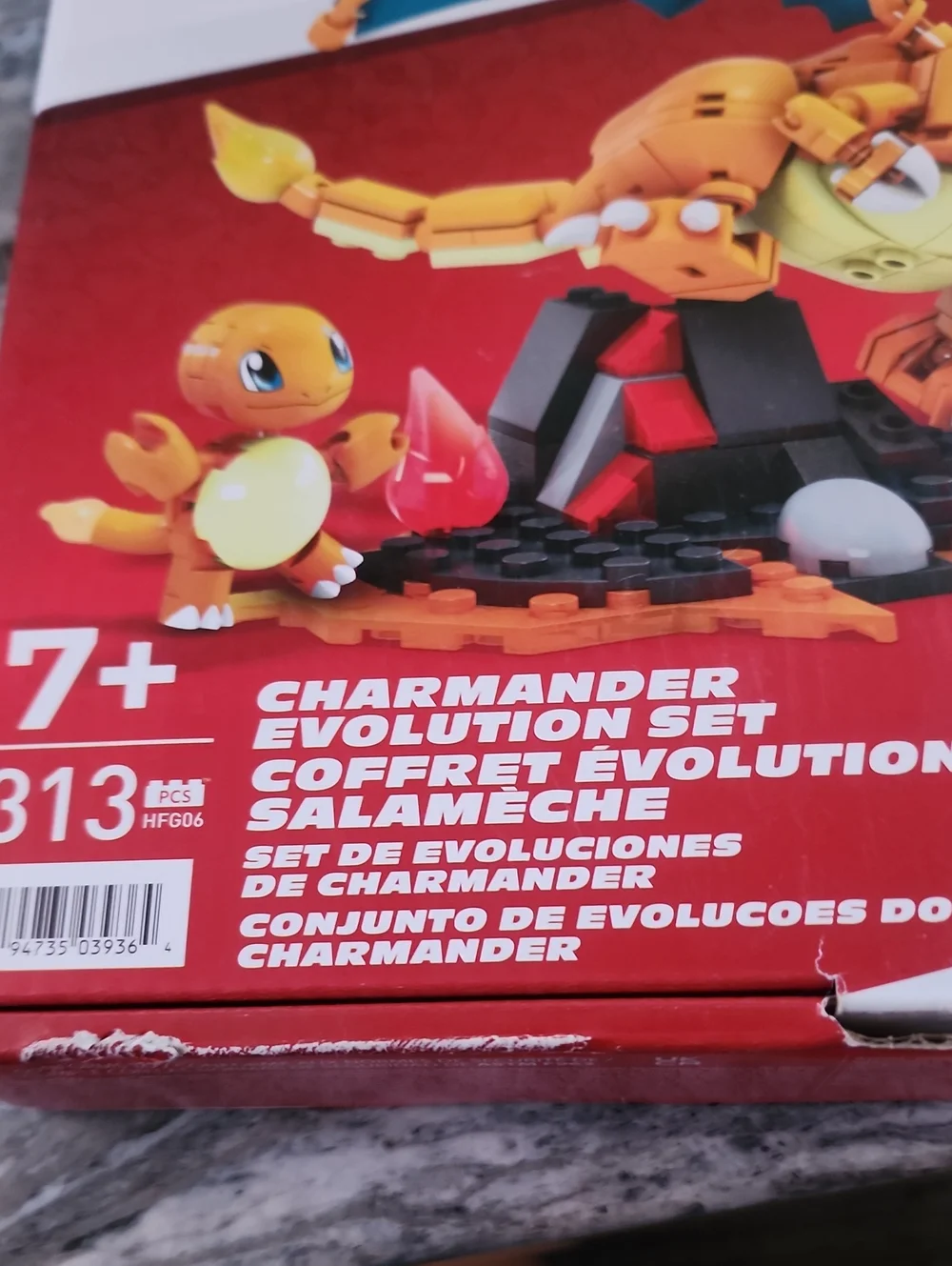 Mega Construx Pokémon Charmander evolution set! Toy 313 Pieces. NIB!